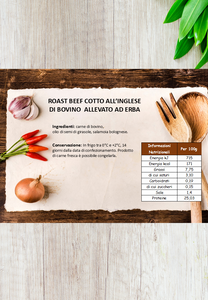 Roast beef all’inglese preaffettato di bovino allevato ad Erba - 200gr (per 2 persone) - LEM Carni